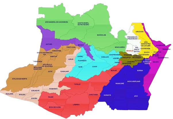 mapa do amazonas aniversarios cidades